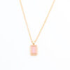 Elegant Baby Pink Stone Pendant Set - Image 2