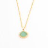 Elegant Mint Stone Pendant Set - Image 2