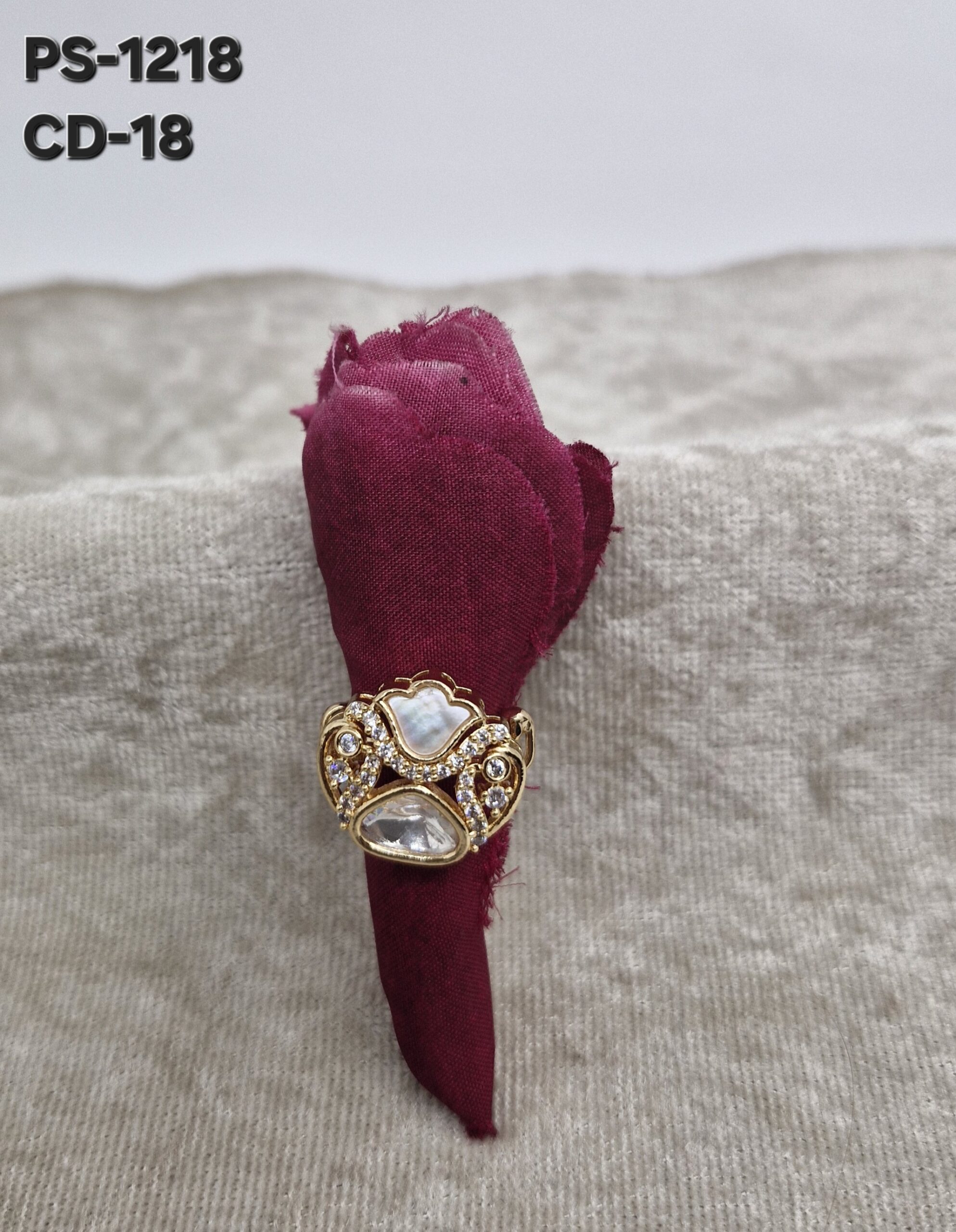 Mother of Pearl and Kundan Ring 1 Mother of Pearl and Kundan Ring